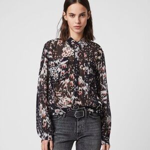 All Saints Adeliza Wing Abstract Shirt